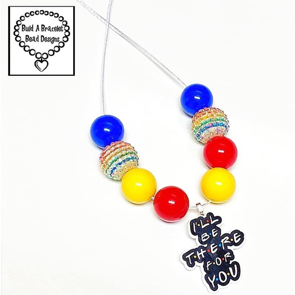 FRIENDS I’ll Be There For You ADJUSTABLE Bubblegum Necklace - Picture 1 of 1